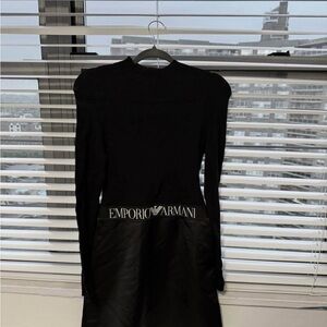 Emporio Armani Long Sleeve Black Dress